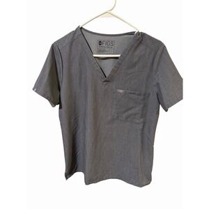 Figs Size Medium Heather Gray Catarina‎ Scrub Top PO 1568